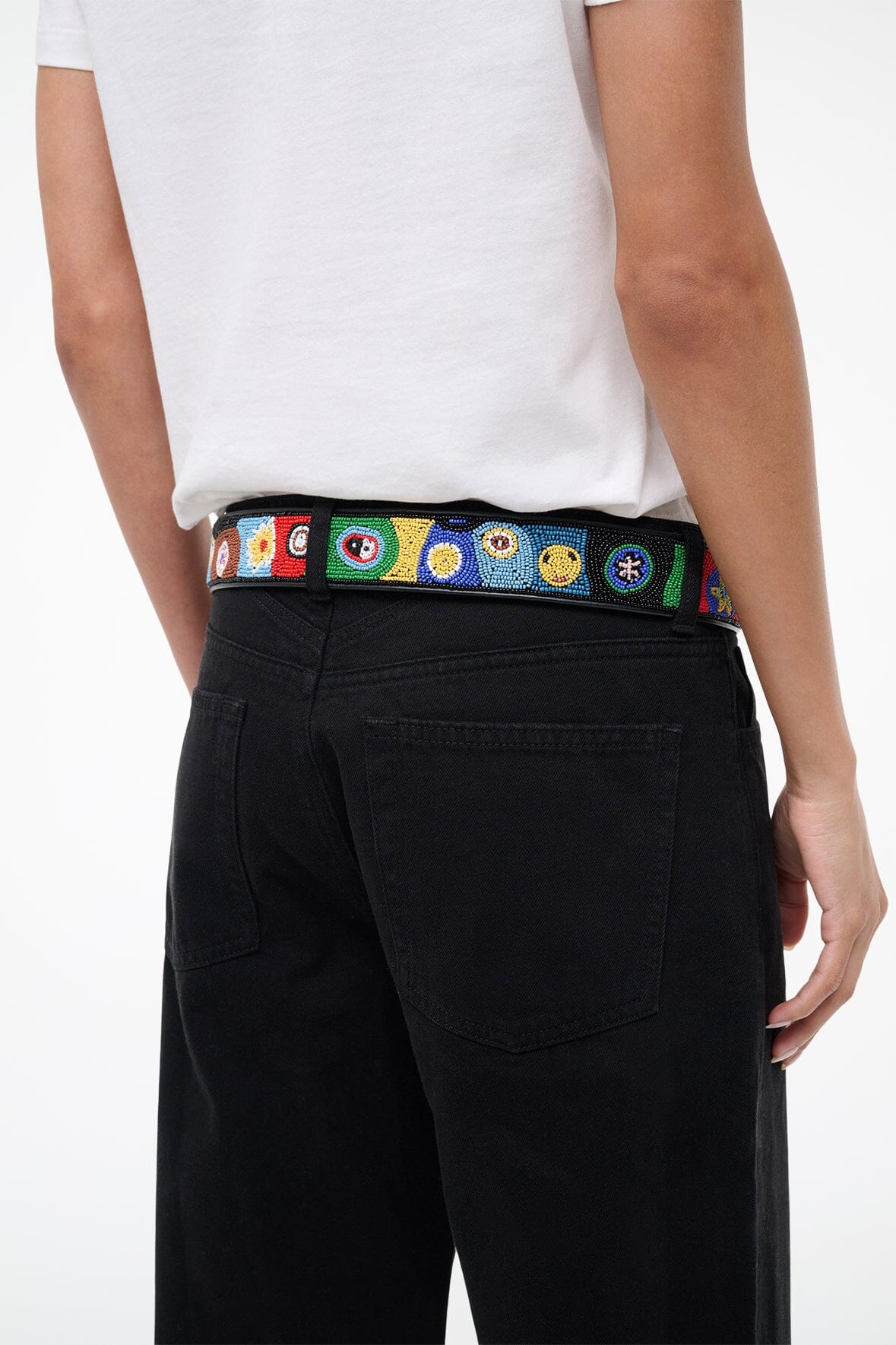 MOON BUCKLE BELT | BEADED MILLEFIORE