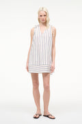 ELENA DRESS | ECRU NAVY STRIPE