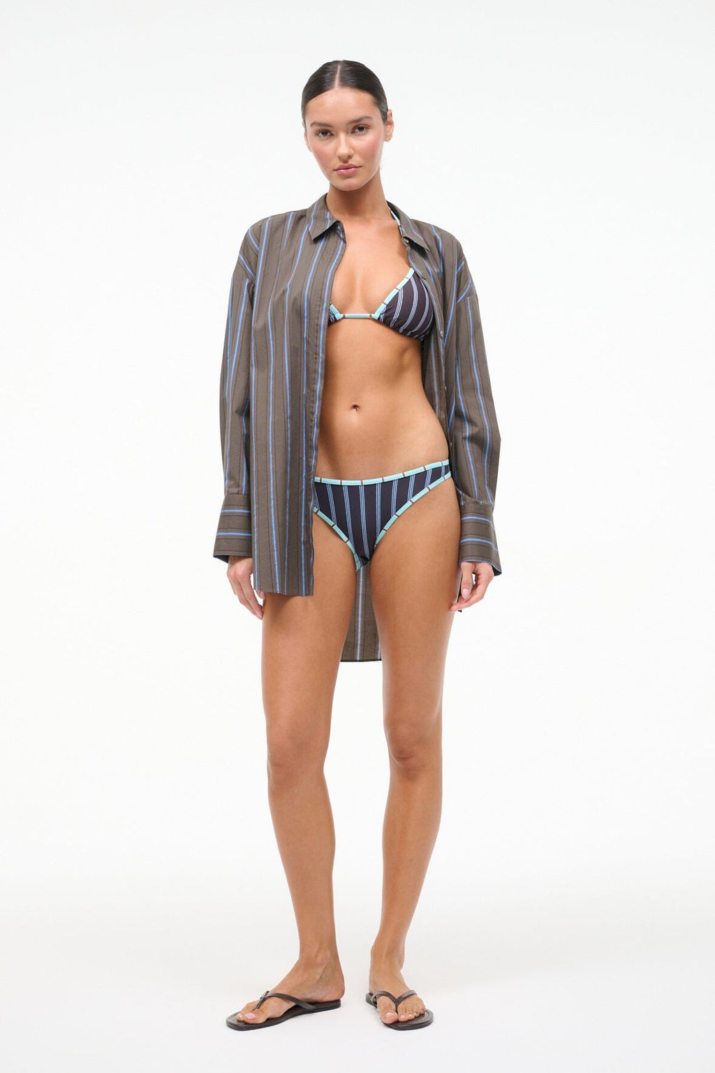 COTO BIKINI BOTTOM | REDONDO STRIPE