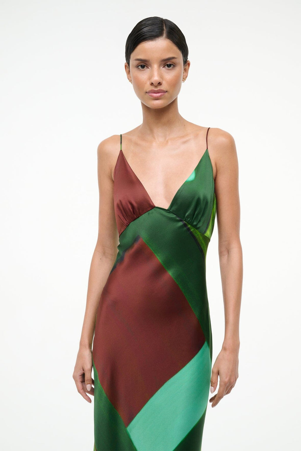 HANK SILK DRESS | EMERALD PRISM