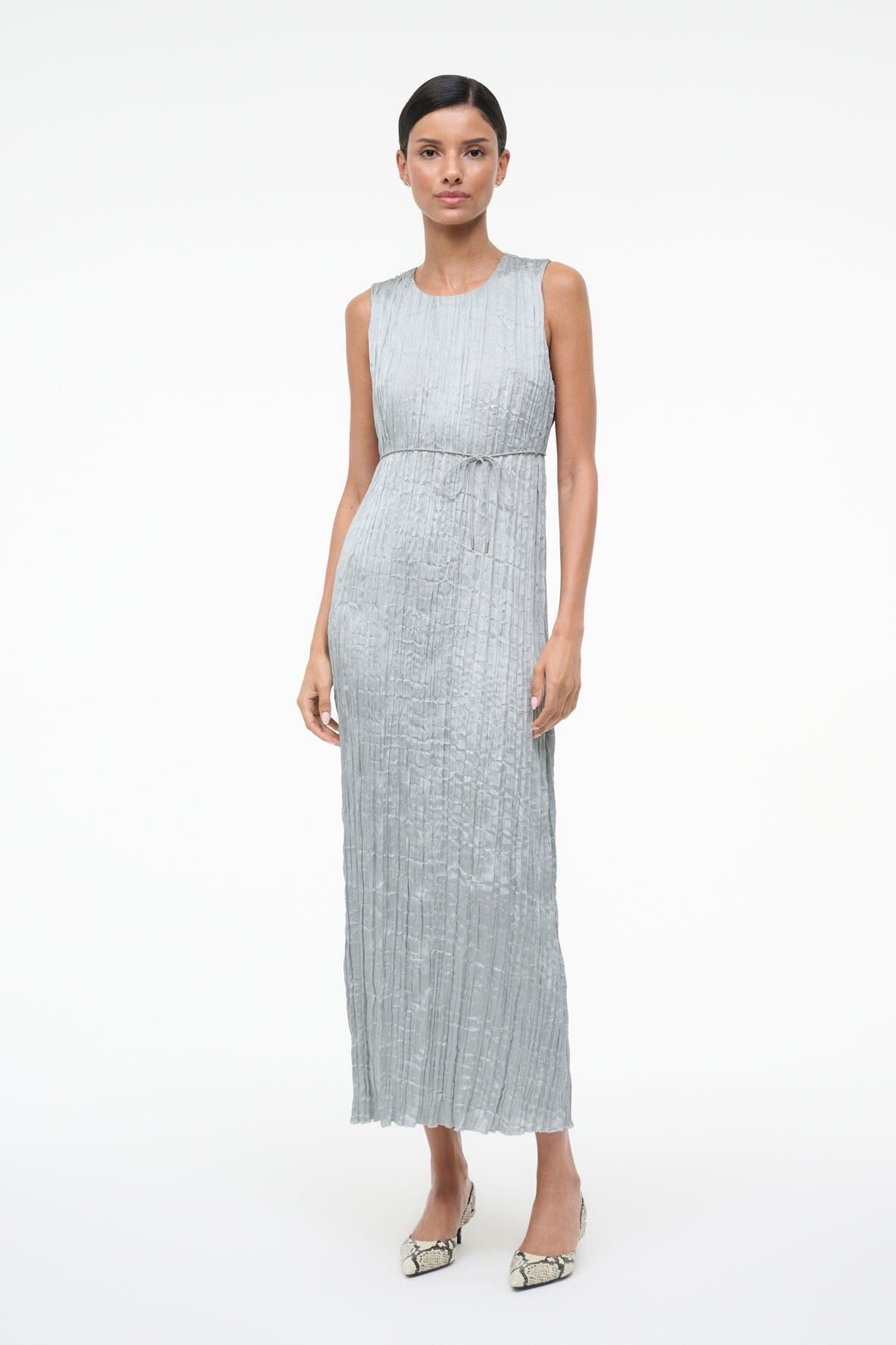 MIZU DRESS | SILVER SAGE PLISSE