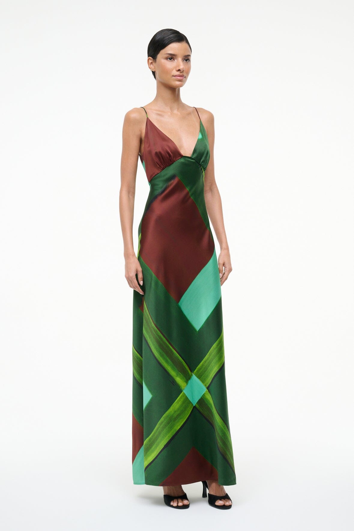 HANK SILK DRESS | EMERALD PRISM