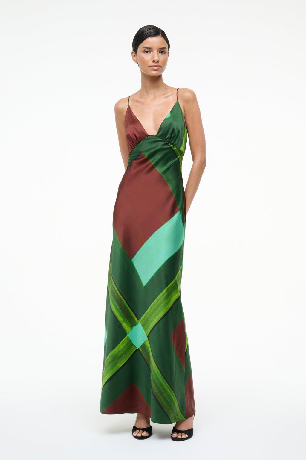 HANK SILK DRESS | EMERALD PRISM