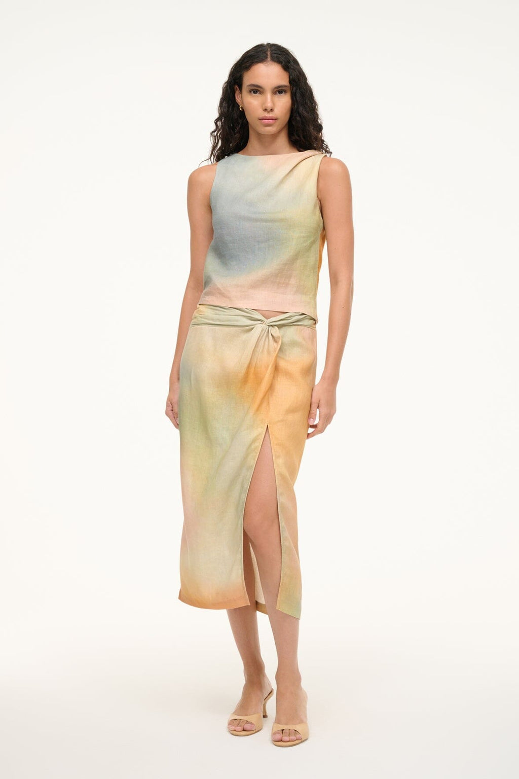 PORTO LINEN SKIRT | PASTEL CLOUDS
