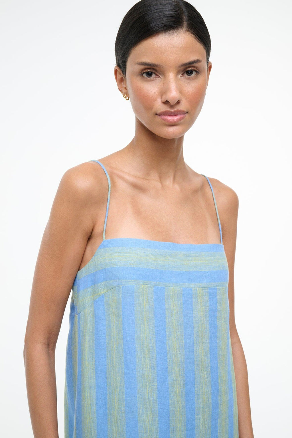 LAURA LINEN DRESS | SEAPORT STRIPE
