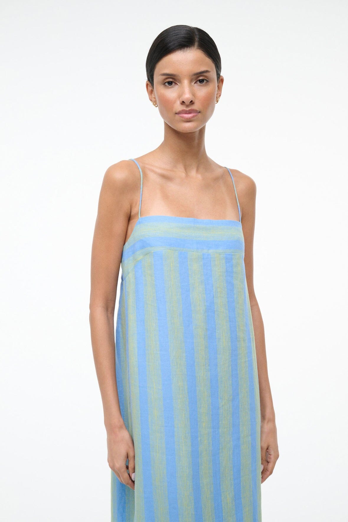 LAURA LINEN DRESS | SEAPORT STRIPE