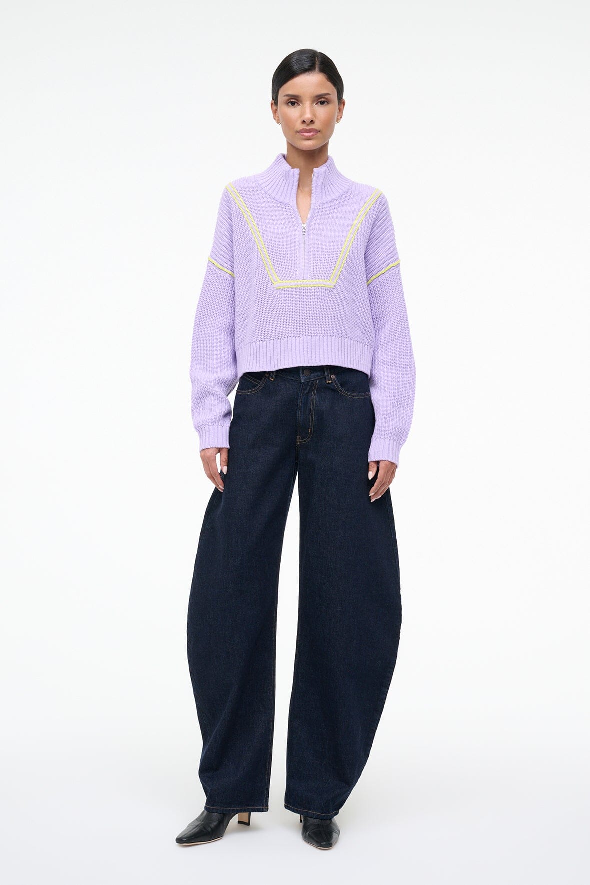 CROPPED HAMPTON SWEATER | WISTERIA
