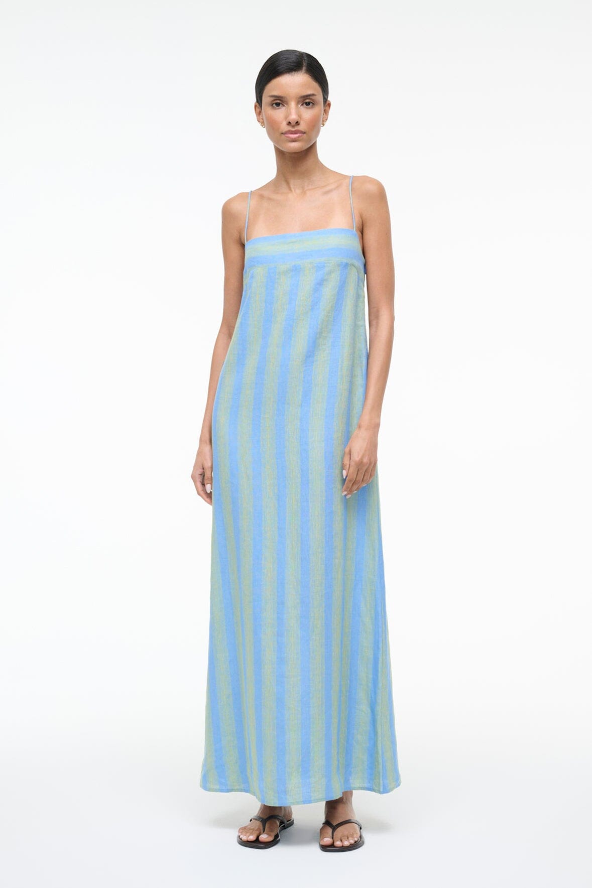 LAURA LINEN DRESS | SEAPORT STRIPE