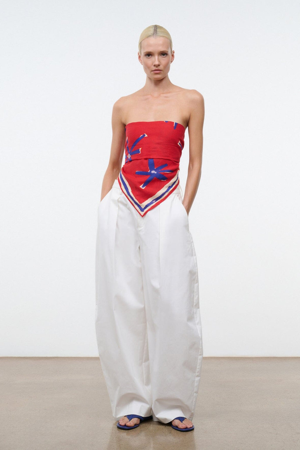 SONYA LINEN SCARF | PAINTED FOULARD