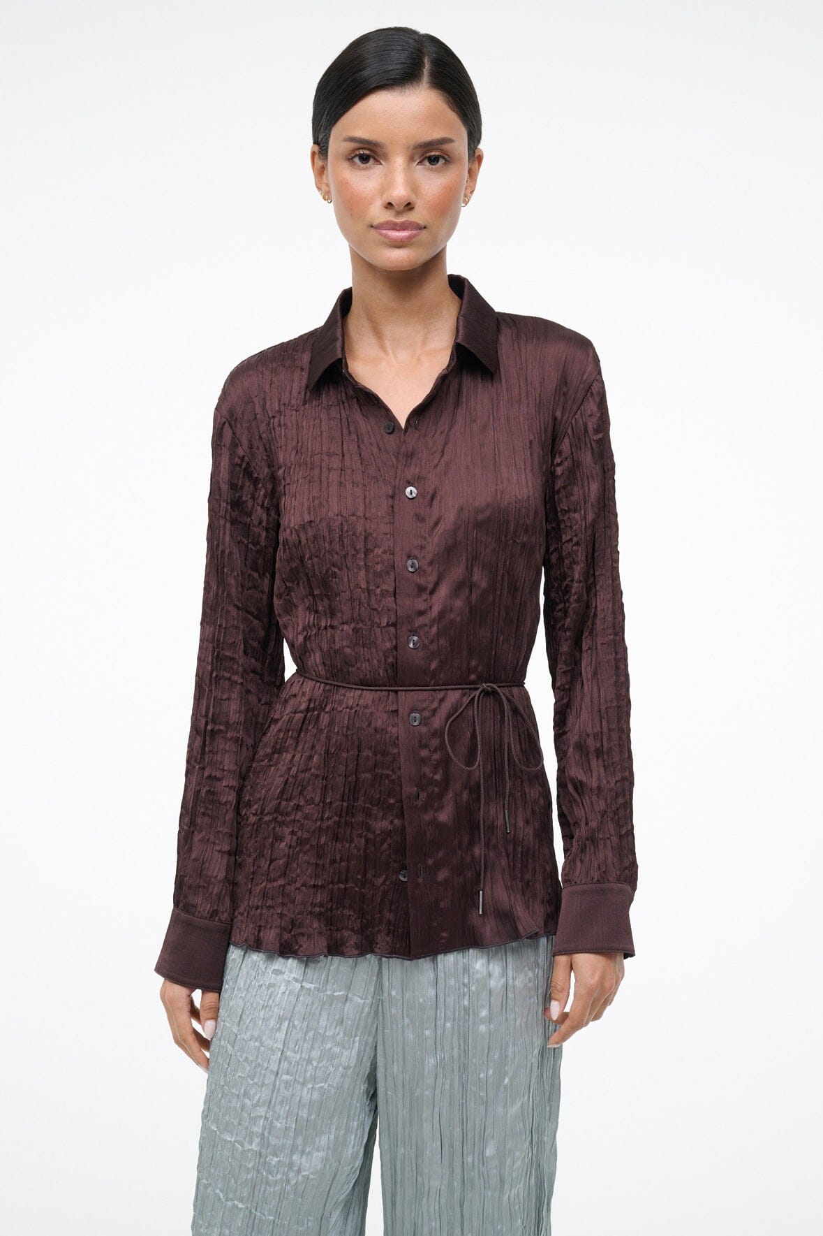 SUKI SHIRT | EARTH PLISSE