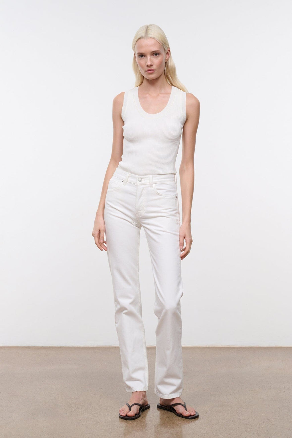 TEDDY STRAIGHT JEAN | WHITE