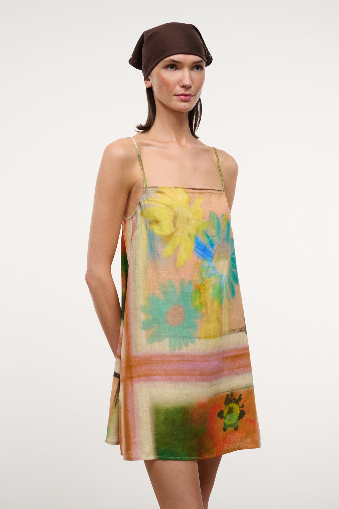 LAURA LINEN MINI DRESS | SUPERBLOOM SCARF