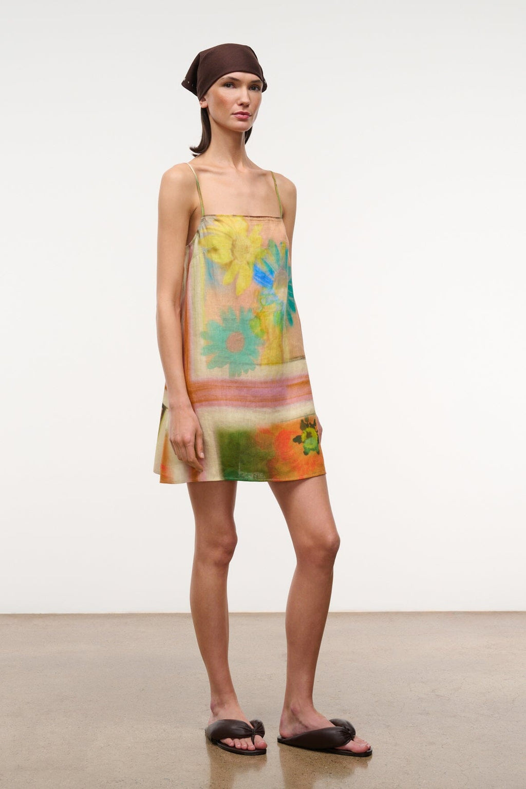 LAURA LINEN MINI DRESS | SUPERBLOOM SCARF