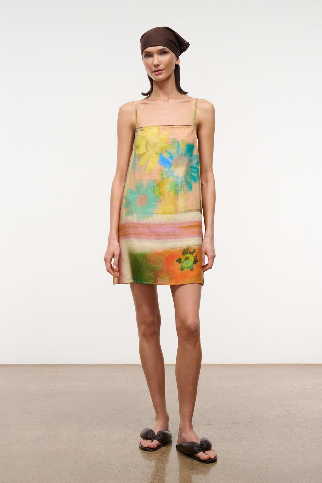 LAURA LINEN MINI DRESS | SUPERBLOOM SCARF