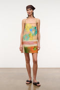 LAURA LINEN MINI DRESS | SUPERBLOOM SCARF