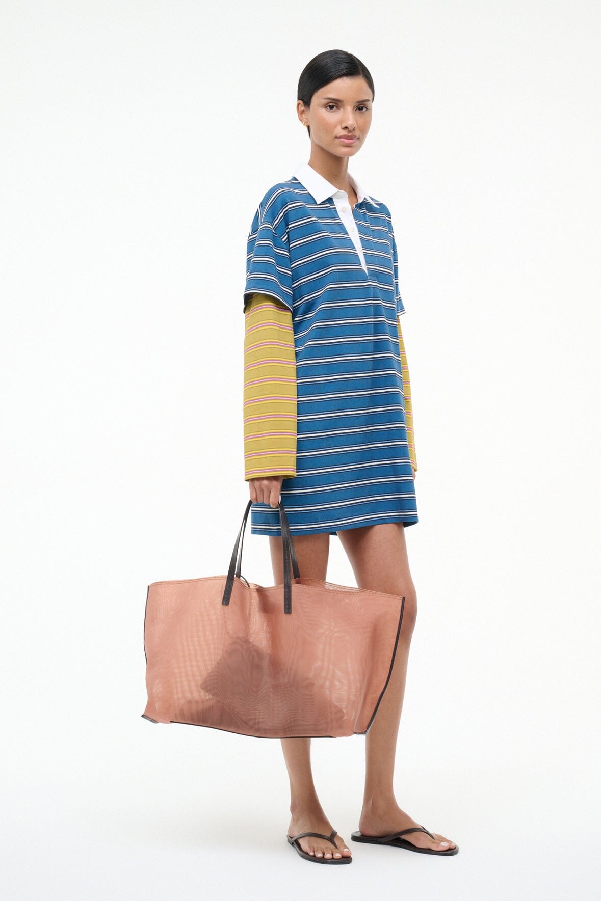 CHRISTOS LARGE MESH TOTE | CAMEL