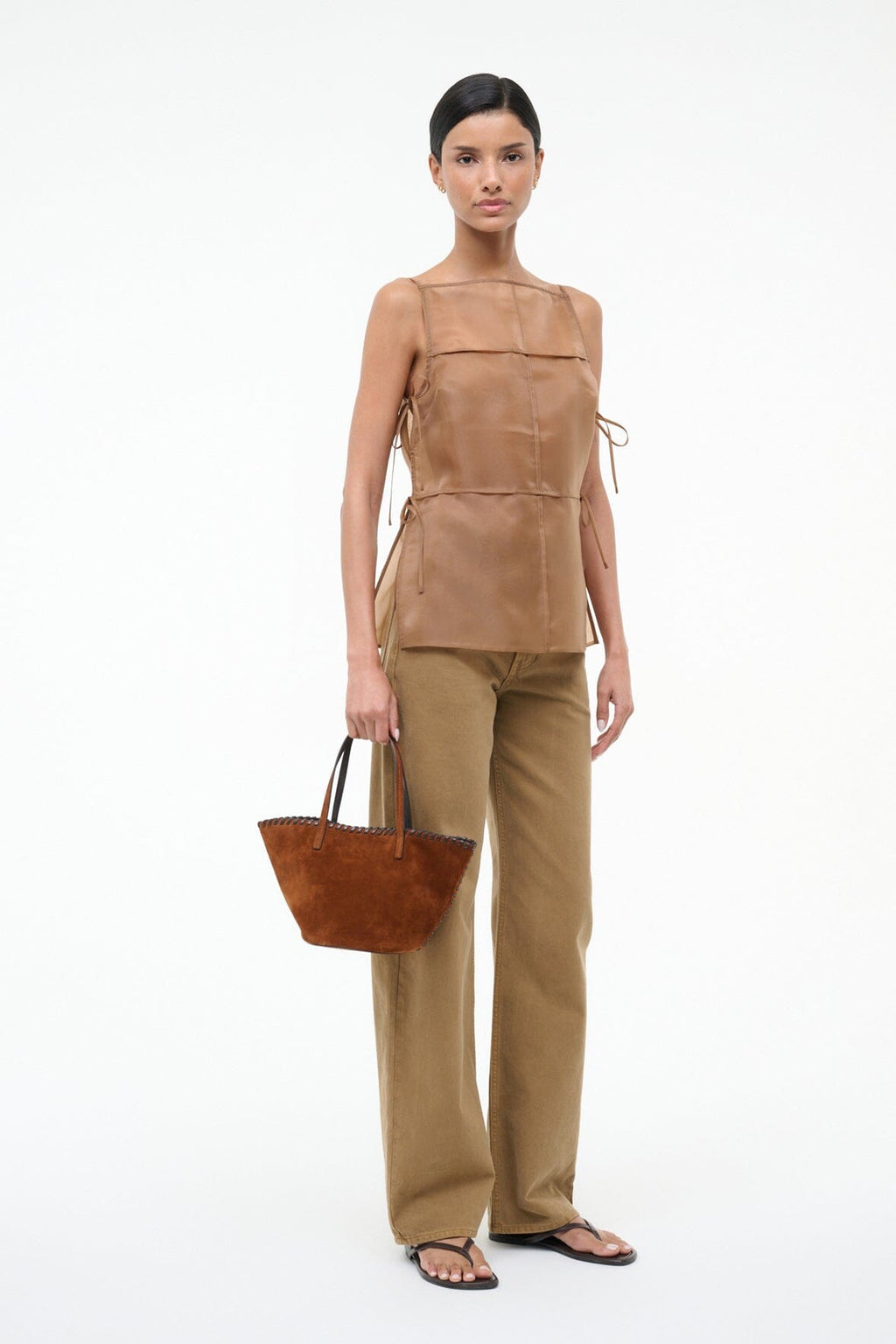 CARO BUCKET BAG | TABAC SUEDE ESPRESSO