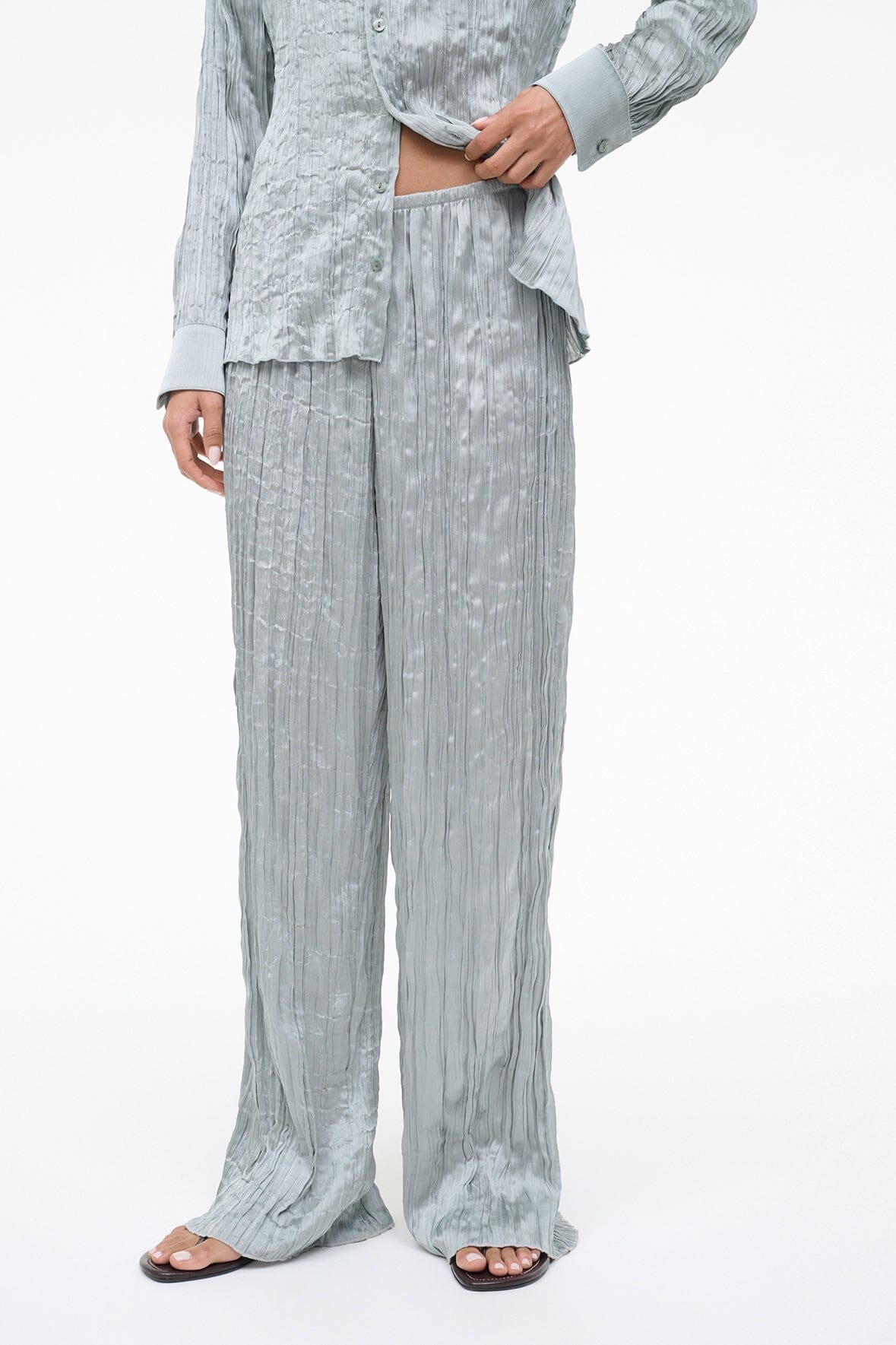 NAMI PANT | SILVER SAGE PLISSE