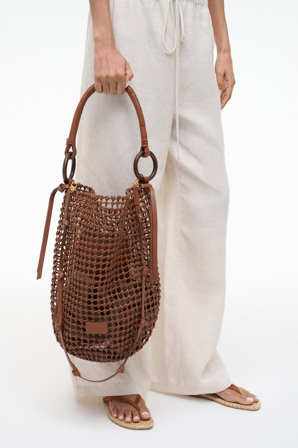 DEL MAR BUCKET BAG | TAN WOVEN