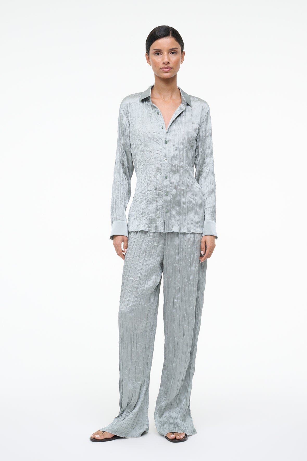 NAMI PANT | SILVER SAGE PLISSE