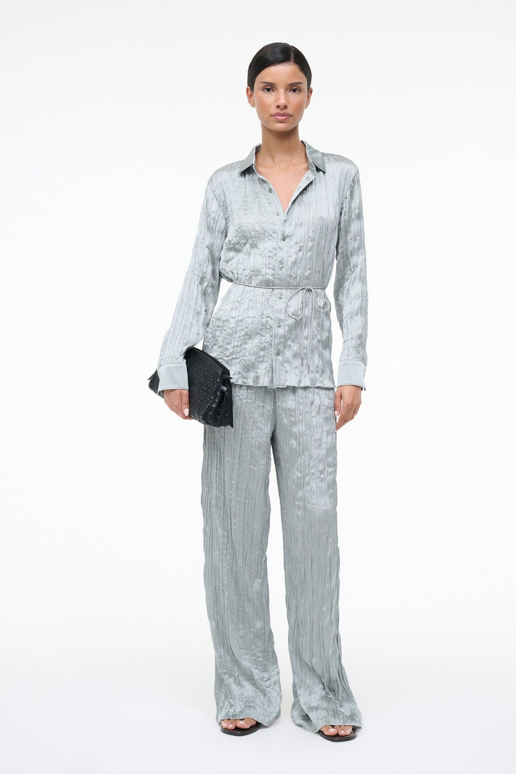 NAMI PANT | SILVER SAGE PLISSE
