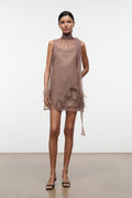 ALBEE MINI DRESS | TRUFFLE
