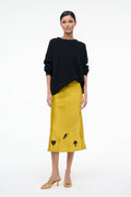 KIN SILK SKIRT | TURMERIC