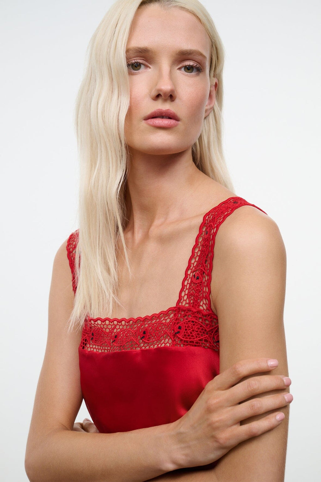 VERONICA SILK TOP | TOMATO