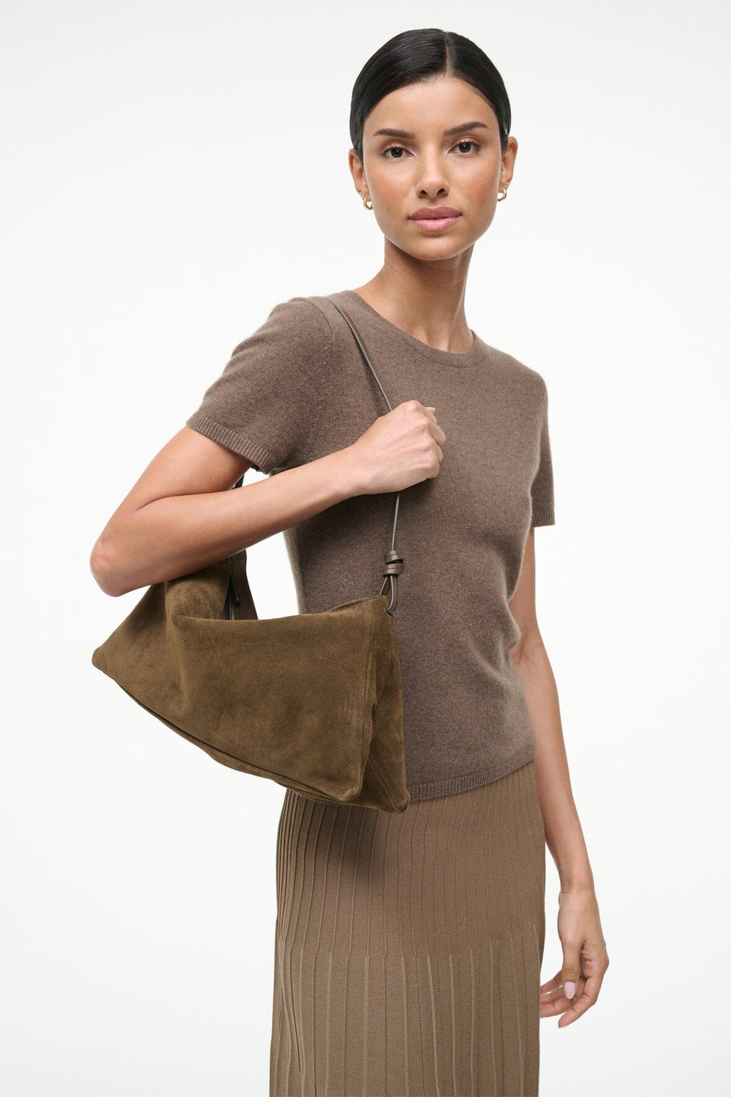 WALLY SHOULDER BAG | TRUFFLE SUEDE