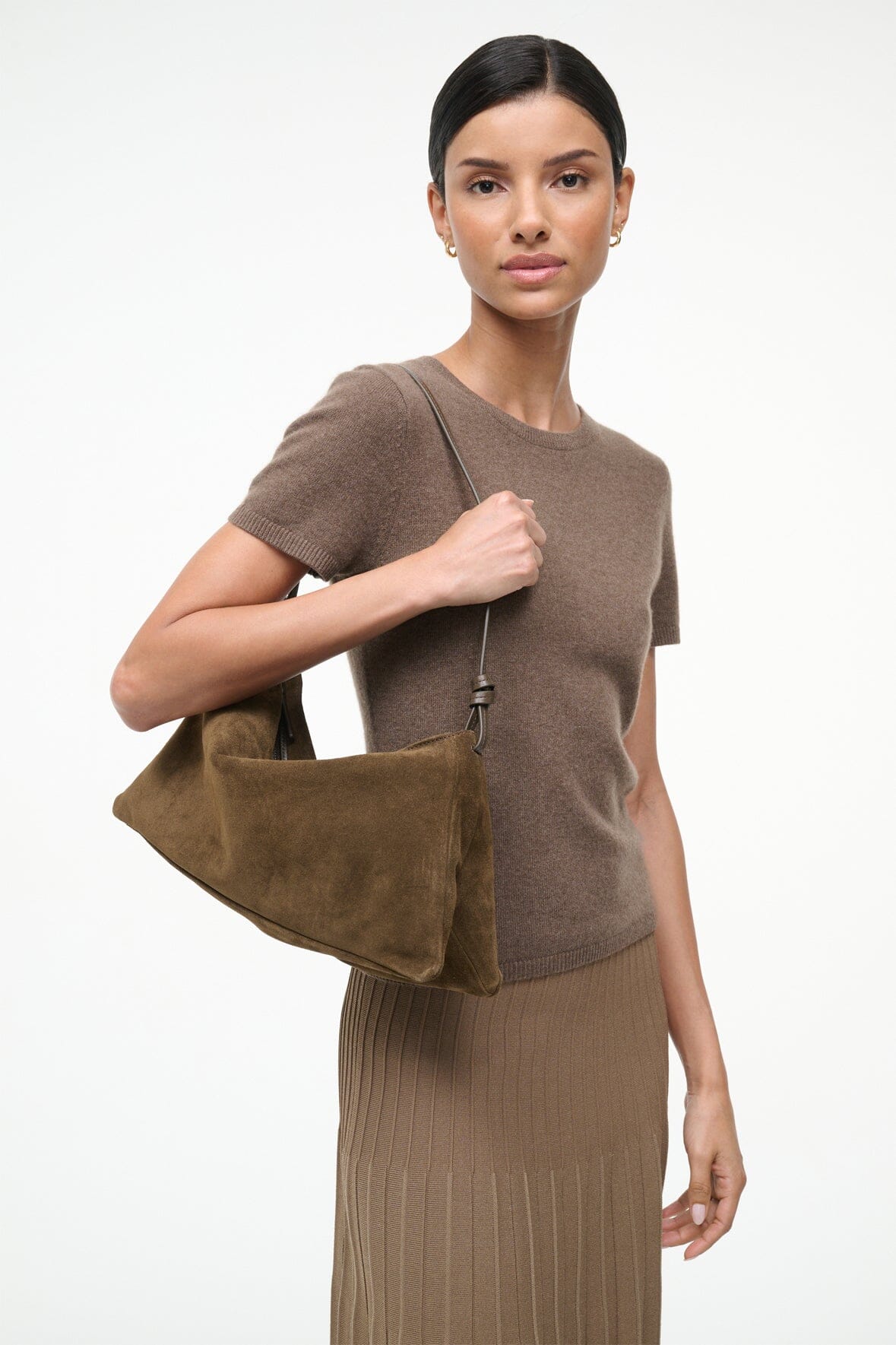 WALLY SHOULDER BAG | TRUFFLE SUEDE