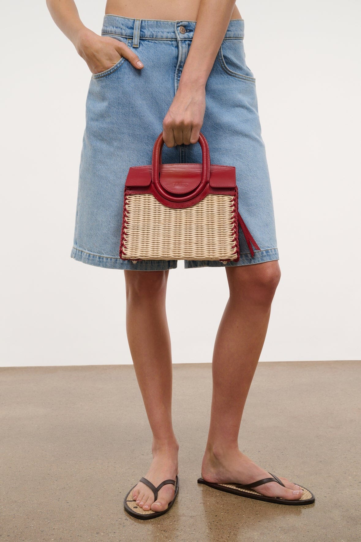 MAUDE MINI WICKER CARRYALL | NATURAL ROUGE