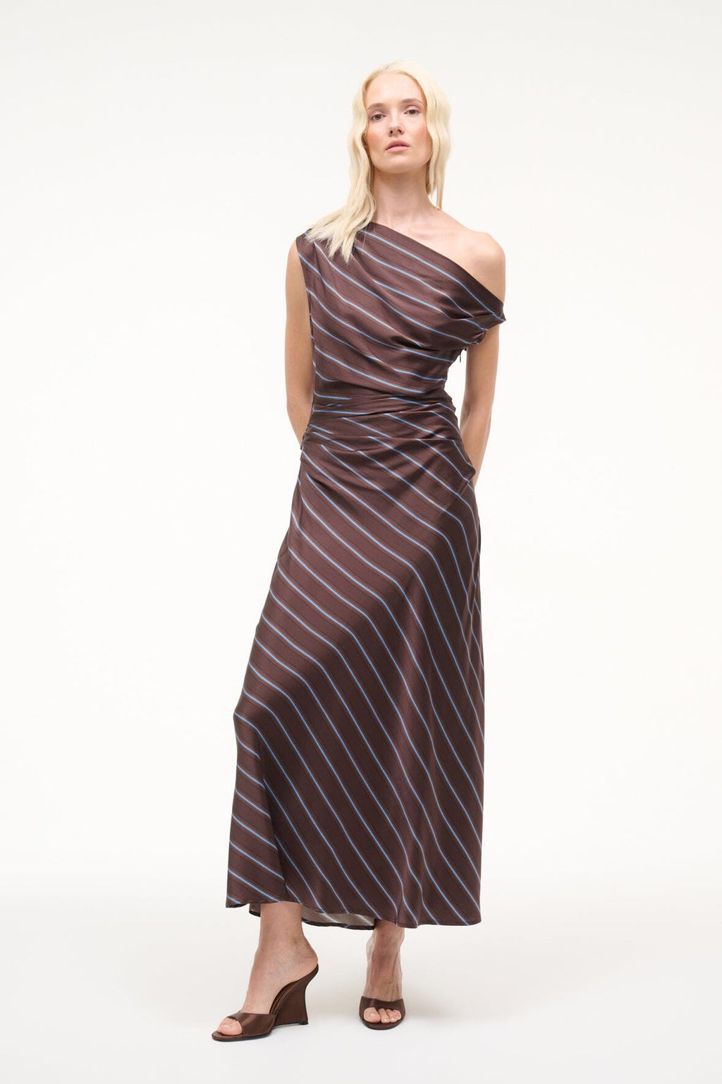 BRIGITTE HIGH WEDGE | ESPRESSO SATIN