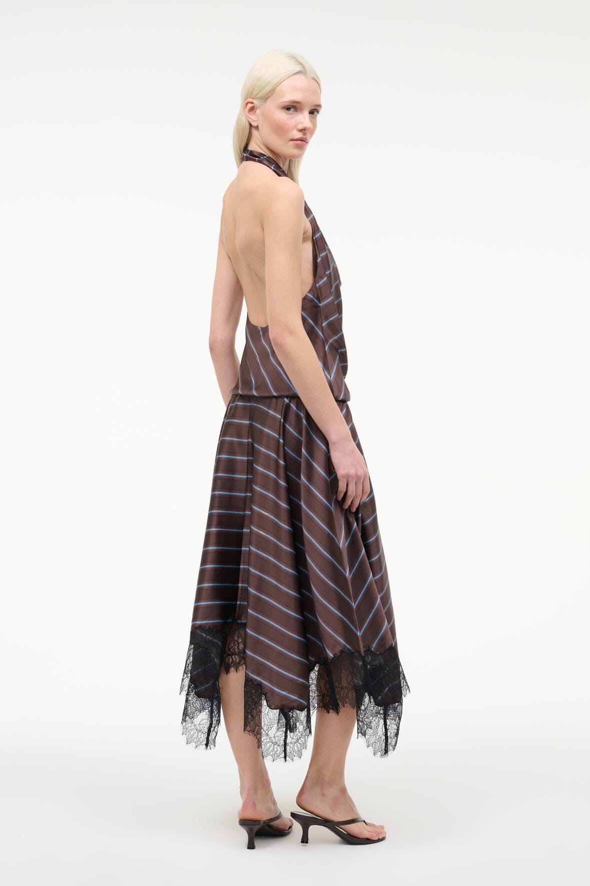 ELIRA SILK DRESS | REDONDO STRIPE
