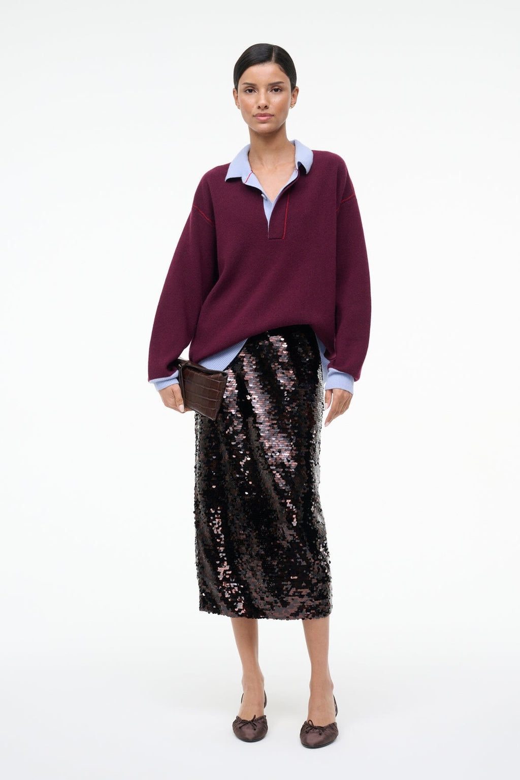 MICHAEL CASHMERE SWEATER | CRIMSON