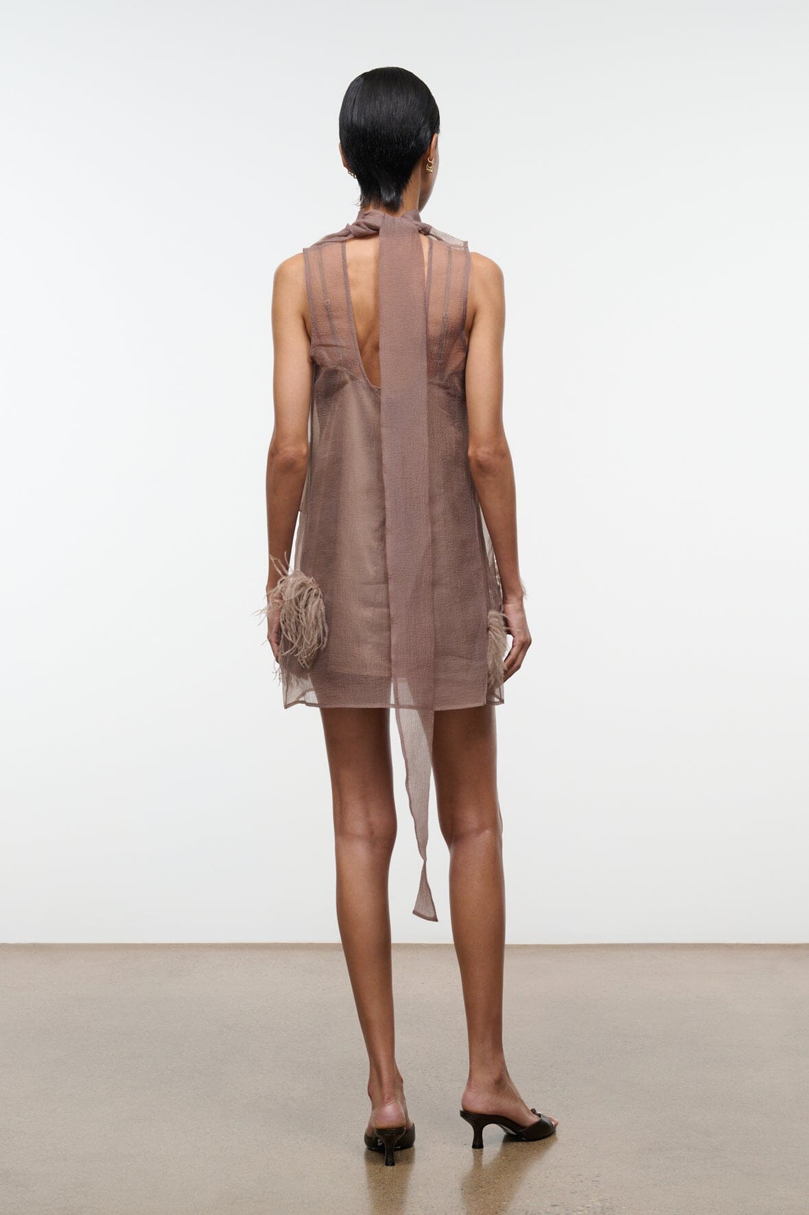 ALBEE MINI DRESS | TRUFFLE