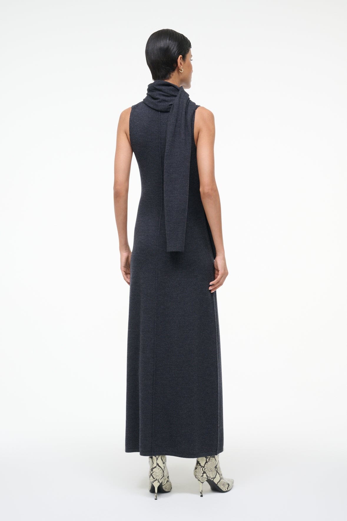 CANAL MIDI DRESS | CHARCOAL