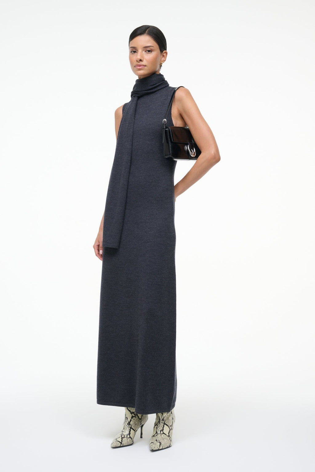 CANAL MIDI DRESS | CHARCOAL