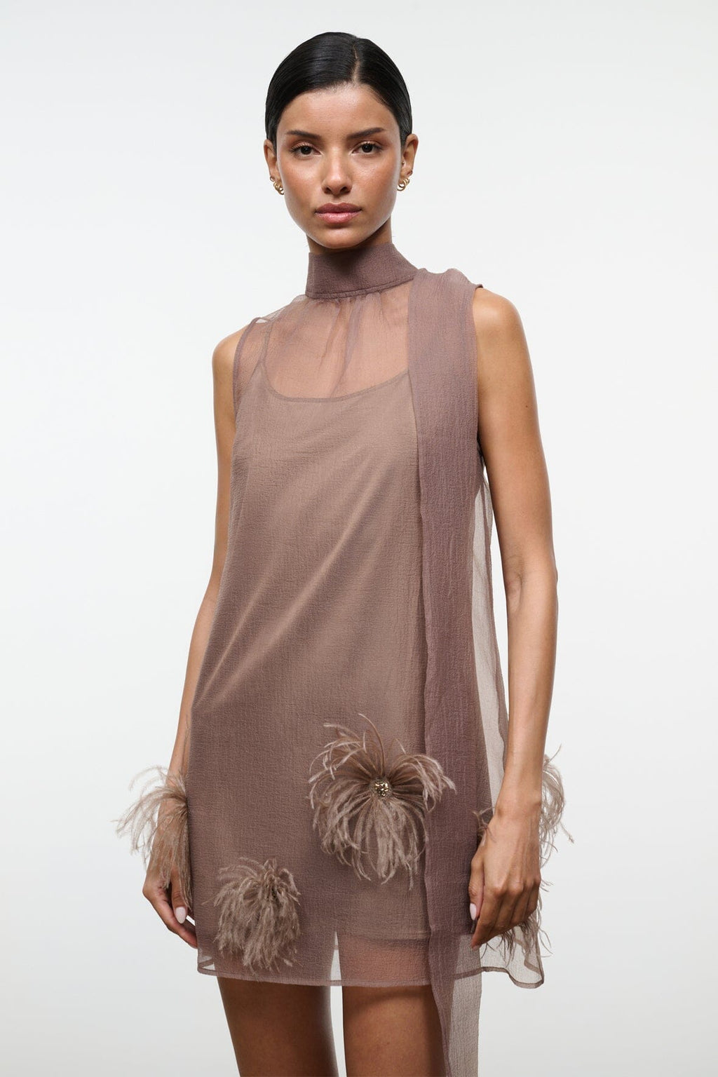 ALBEE MINI DRESS | TRUFFLE