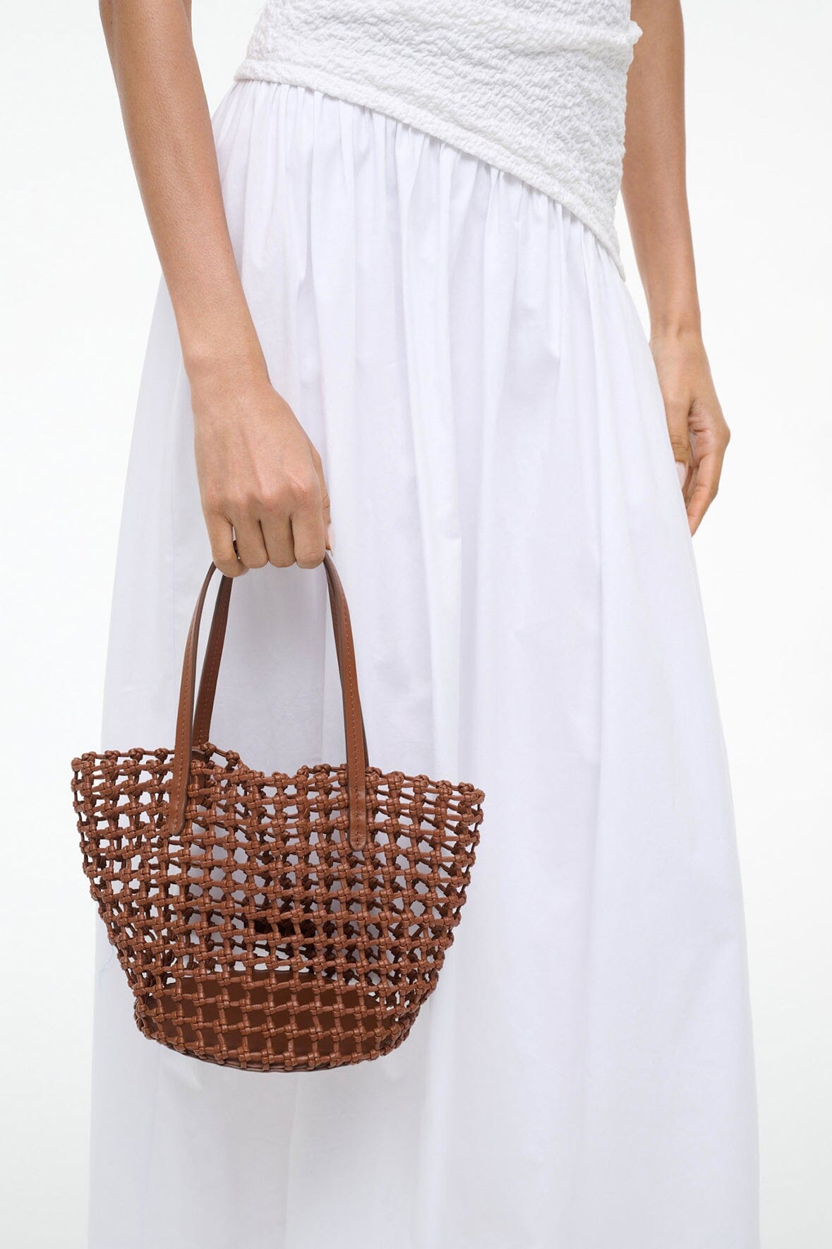 CARO BUCKET BAG | TAN WOVEN