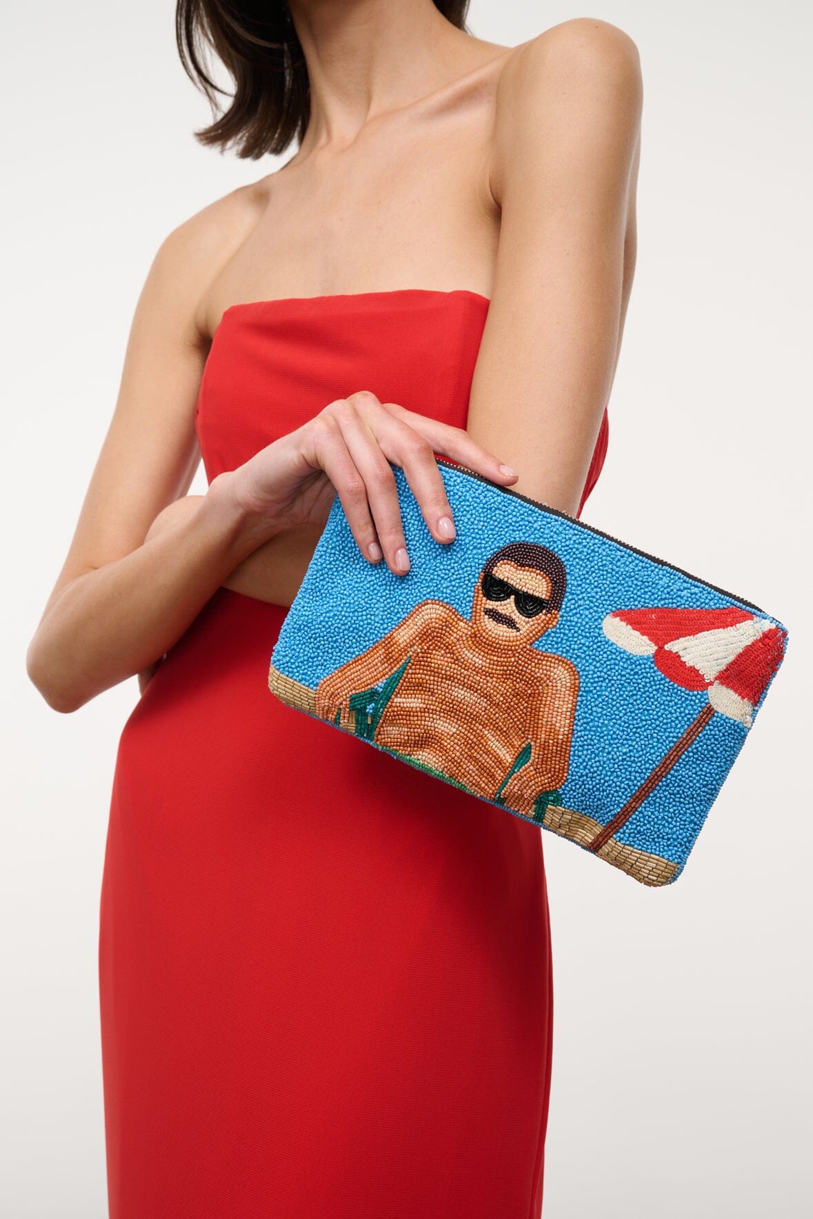 TOMMY BEADED LARGE POUCH | SUNDAZE