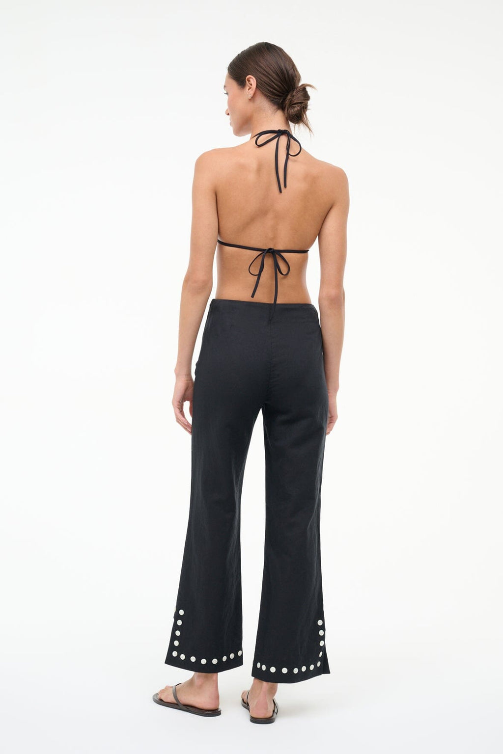 PIHA LINEN COVERUP PANT | BLACK