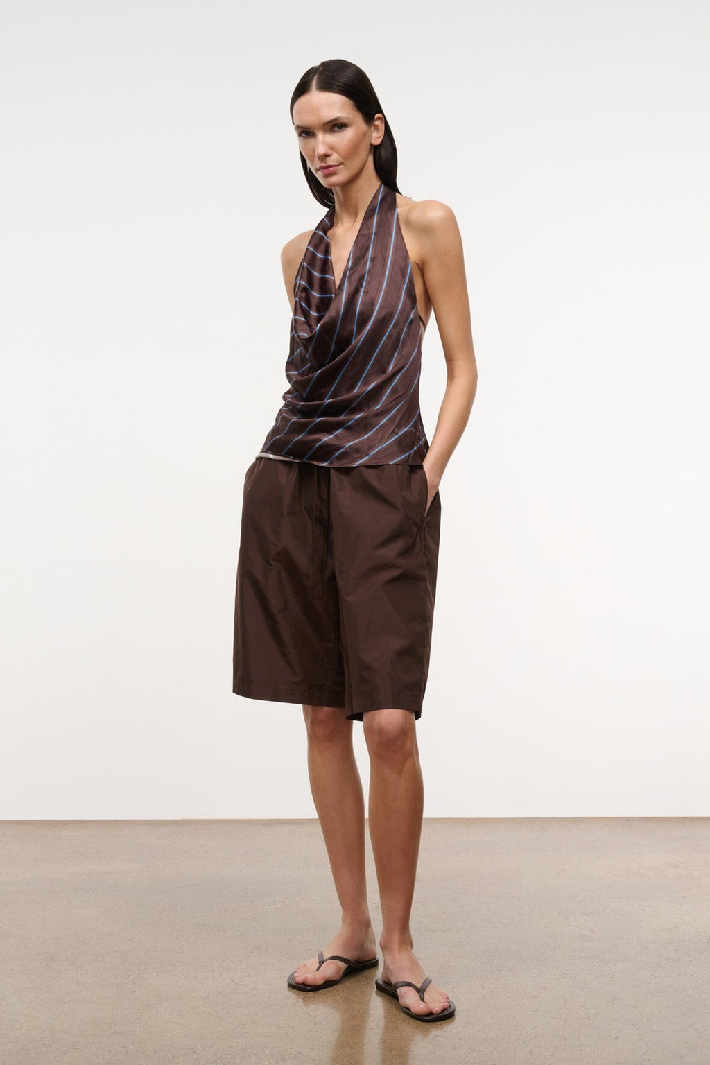 LIORA SILK TOP | REDONDO STRIPE