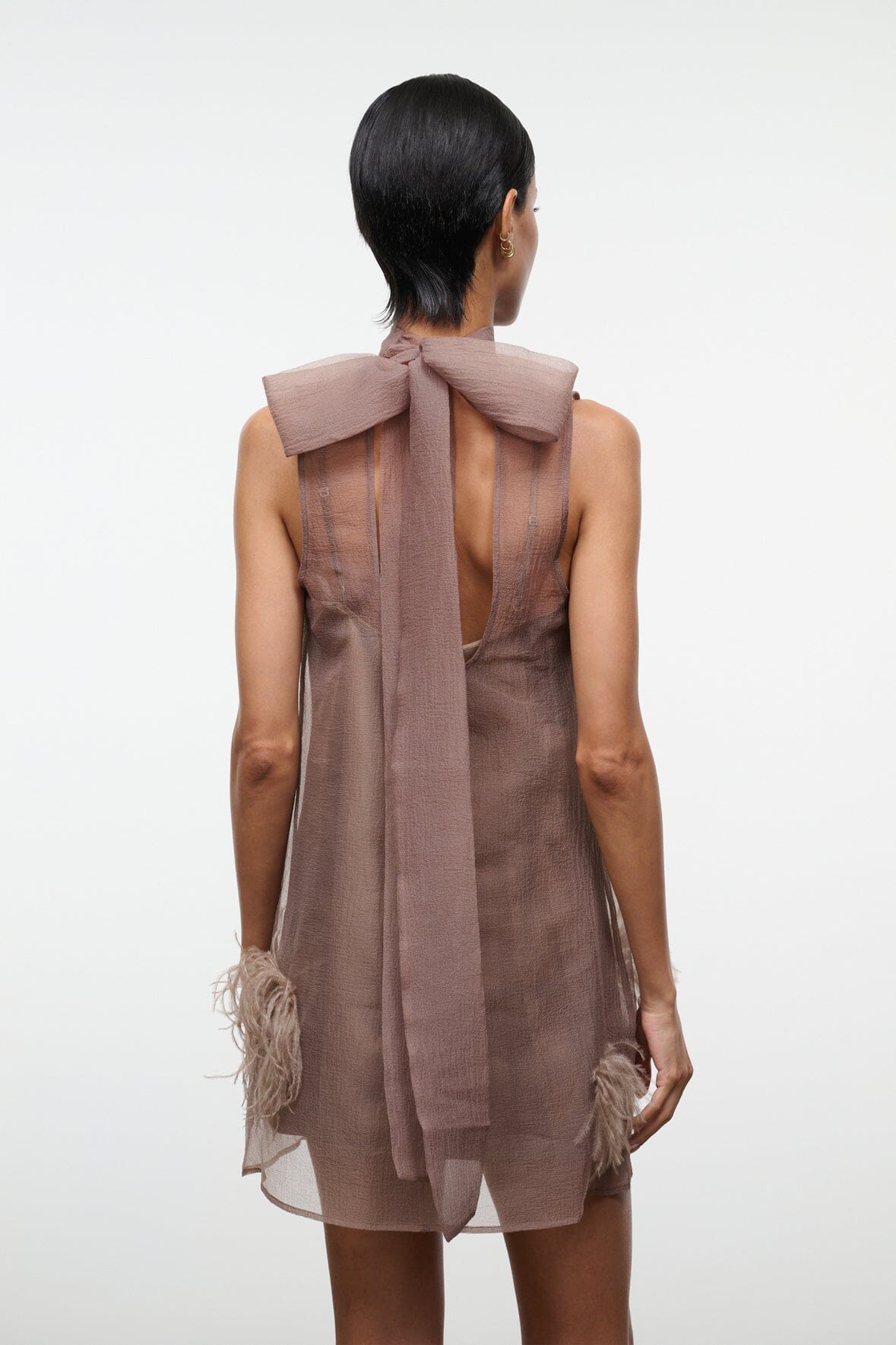 ALBEE MINI DRESS | TRUFFLE
