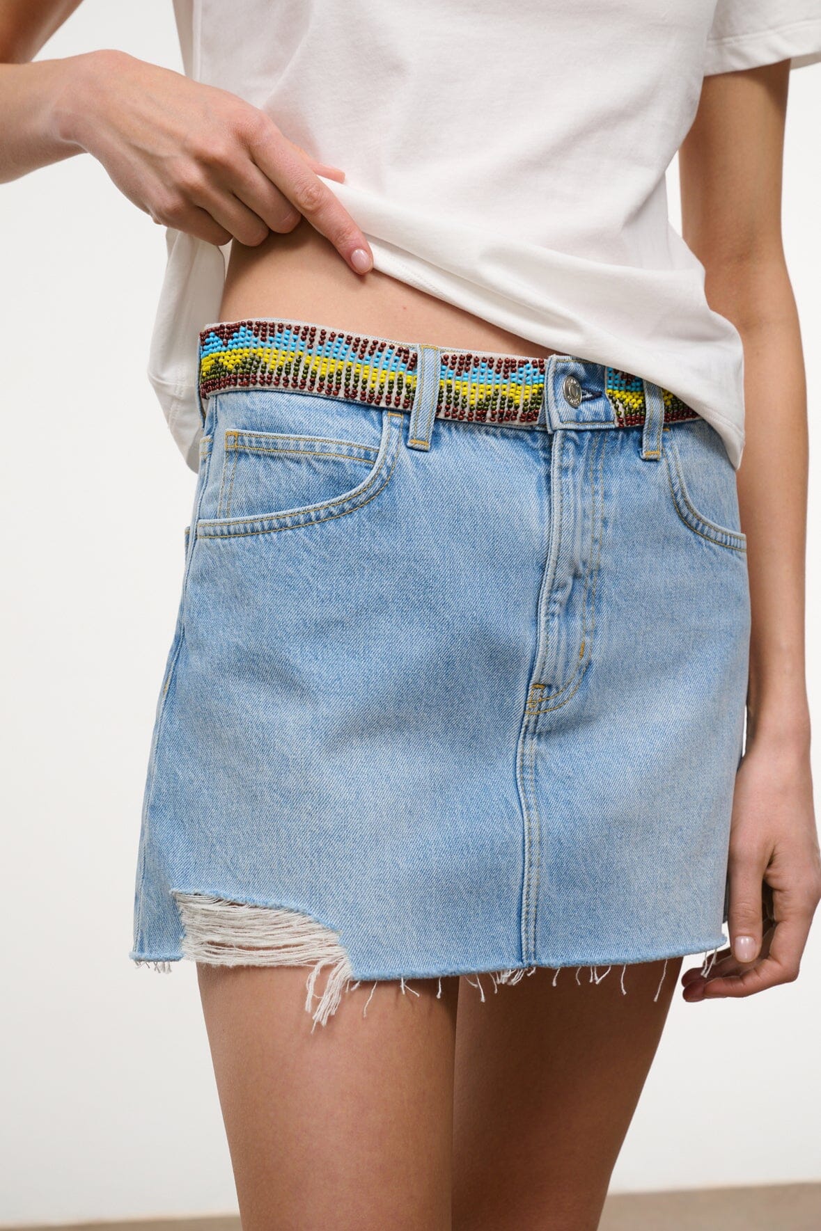 BECK MINI SKIRT | SURFER BEADED