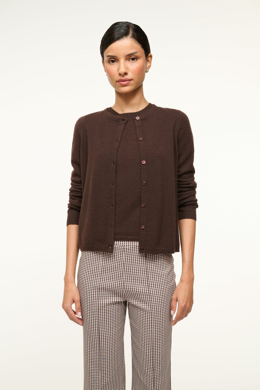 MIDNIGHT CASHMERE CARDIGAN | DARK CHOCOLATE