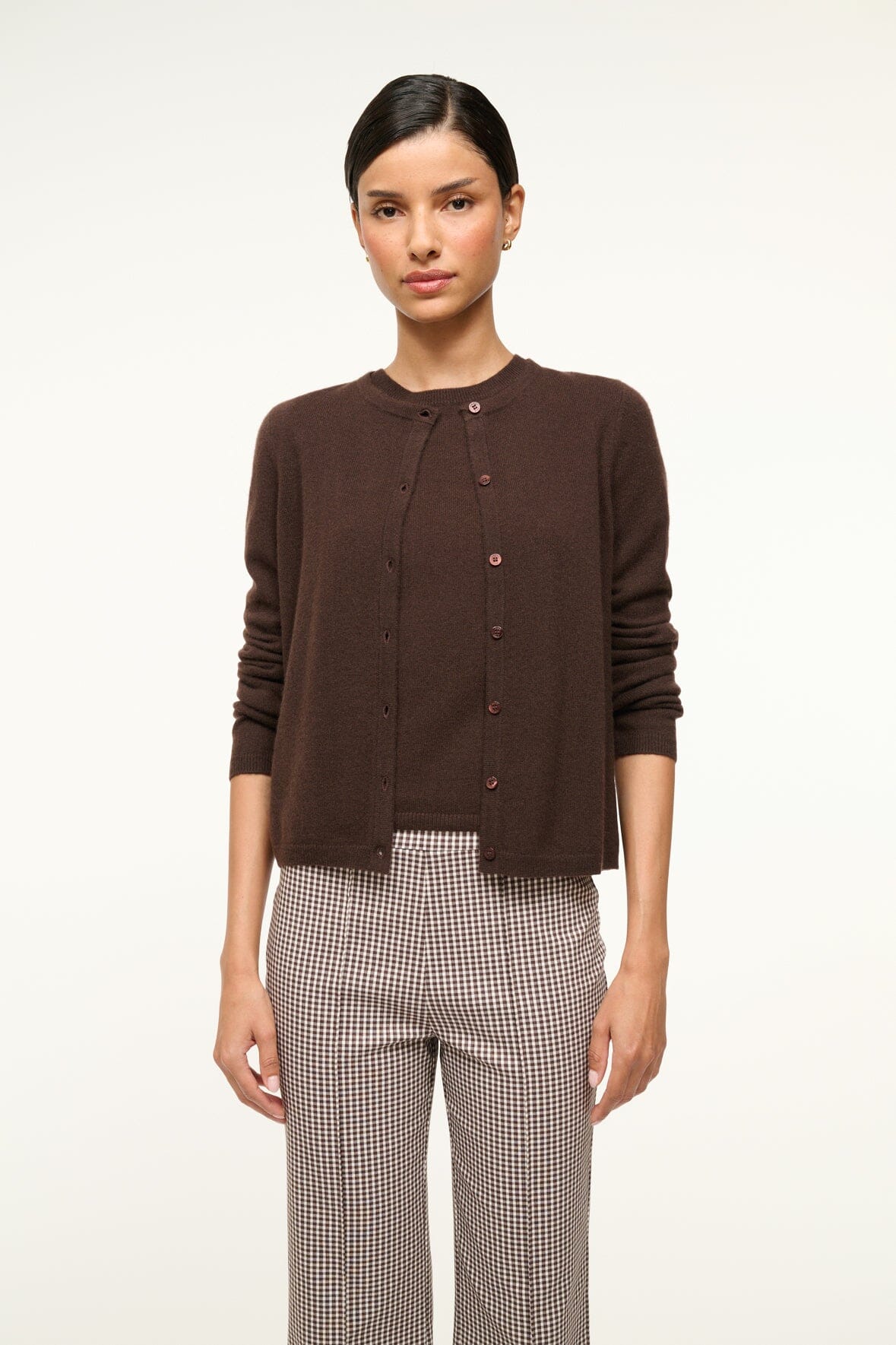MIDNIGHT CASHMERE CARDIGAN | DARK CHOCOLATE