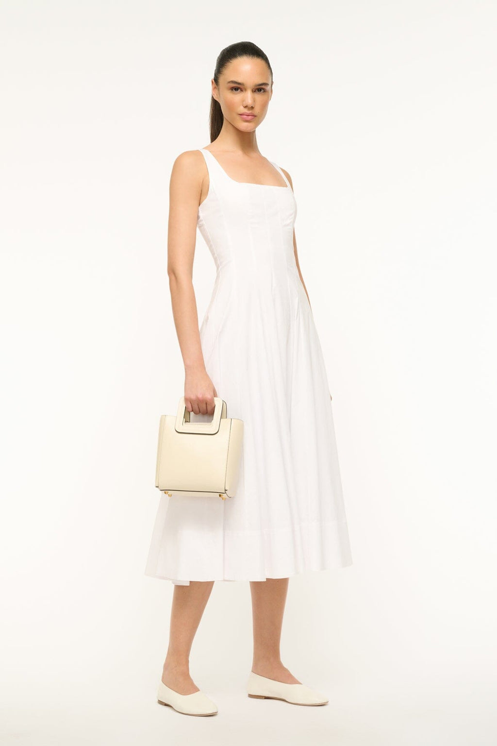 MINI SHIRLEY LEATHER BAG | CREAM