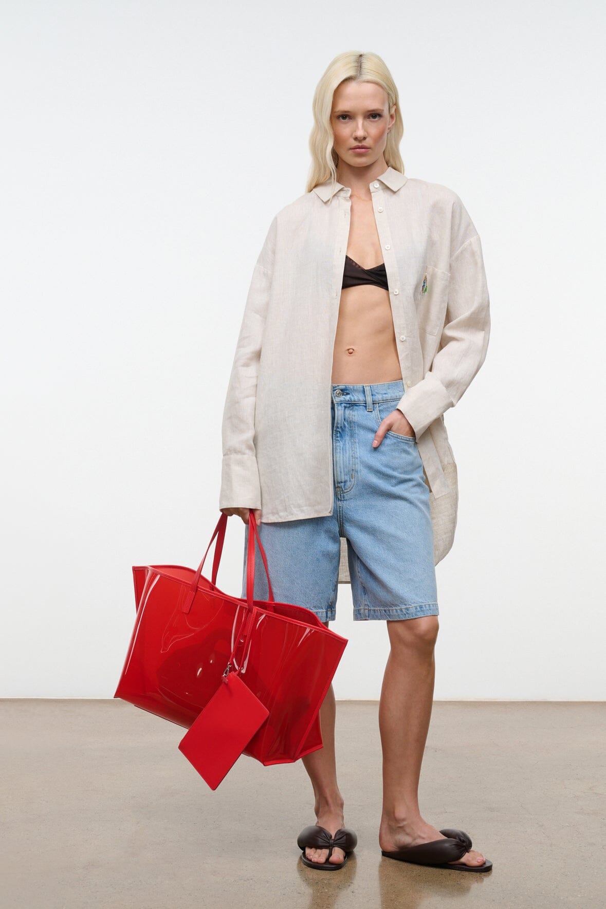 CHRISTOS LARGE TOTE | RED ROSE