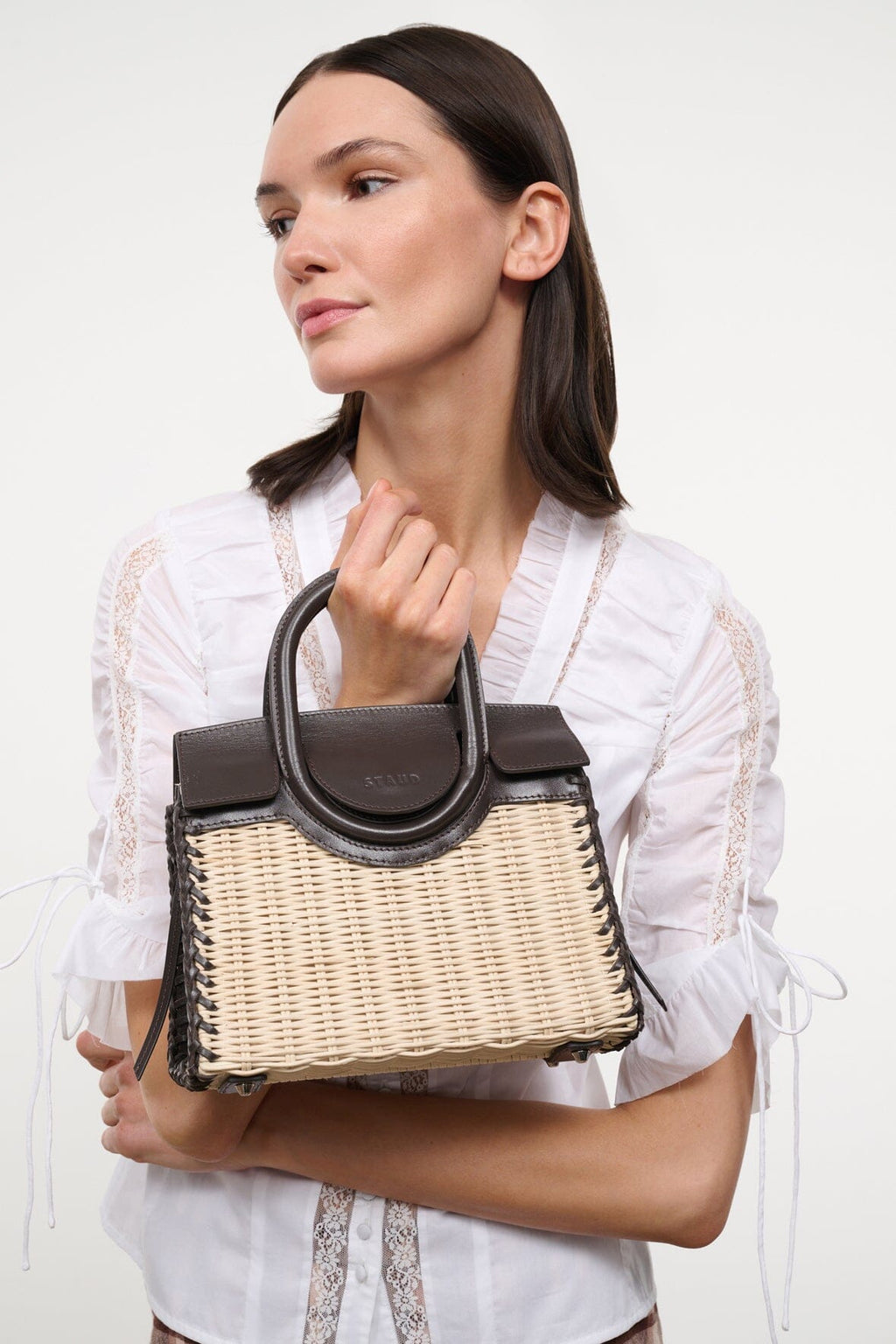 MAUDE MINI WICKER CARRYALL | NATURAL ESPRESSO