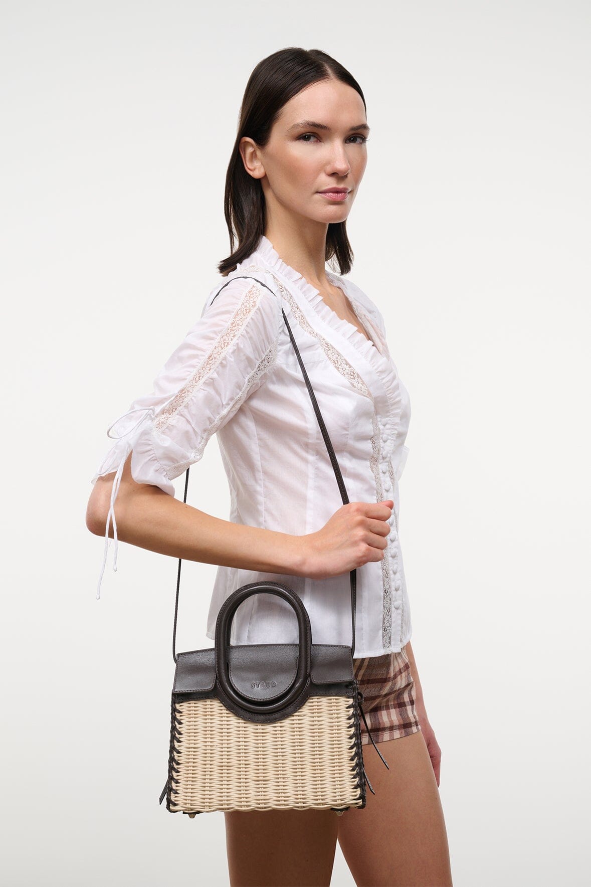 MAUDE MINI WICKER CARRYALL | NATURAL ESPRESSO